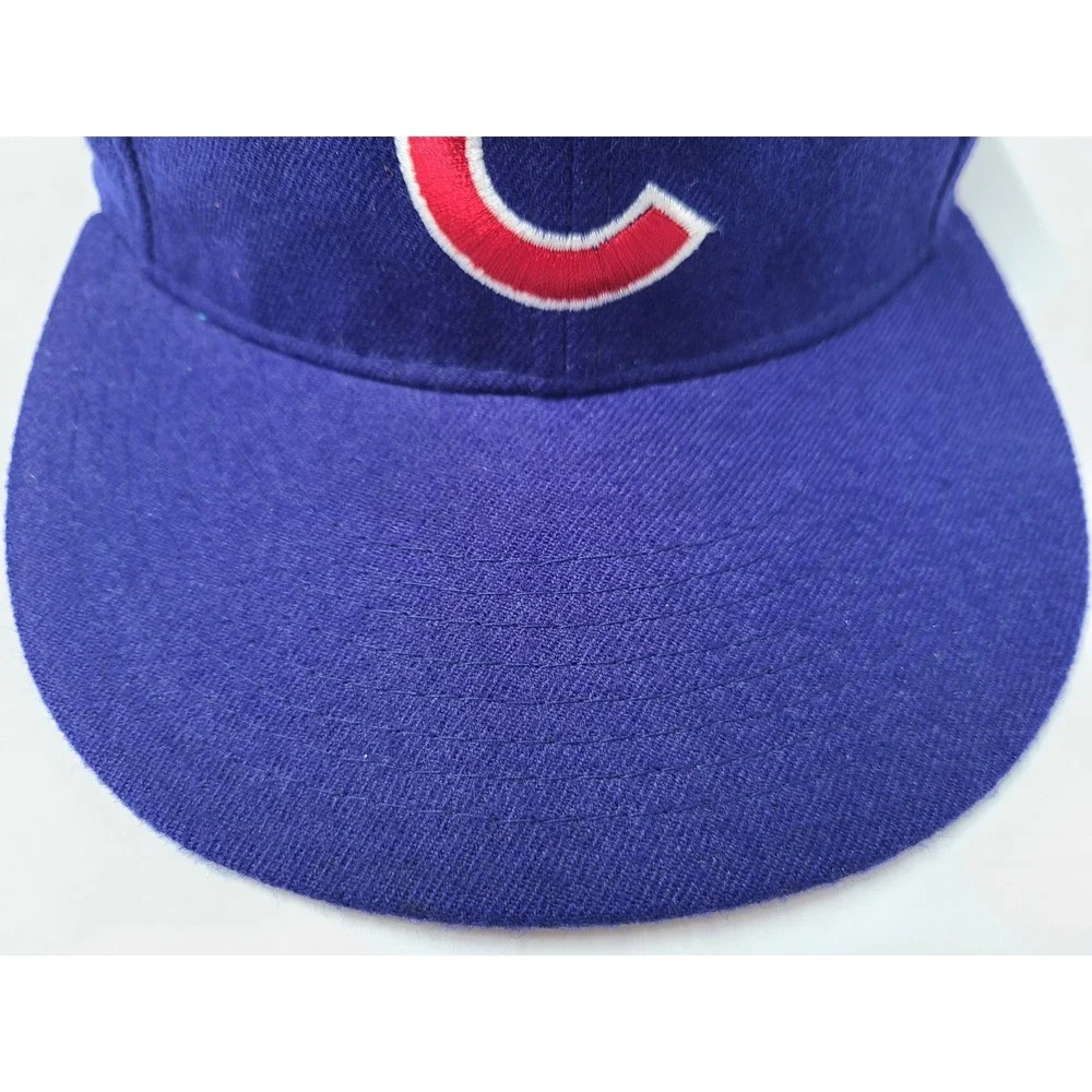 Vintage Chicago Cubs New Era 59Fifty Pro Model Fitted 7 1/8 Hat Cap Wool Men MLB